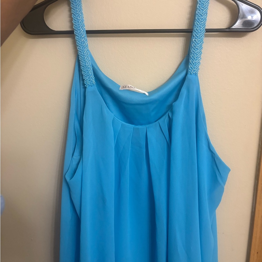 Blue Sleeveless Top